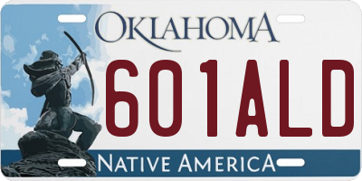 OK license plate 601ALD
