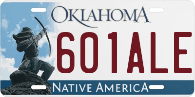 OK license plate 601ALE