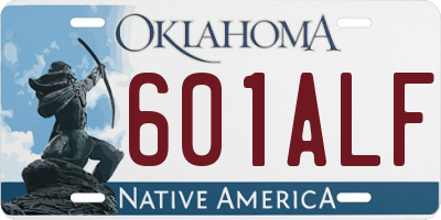 OK license plate 601ALF