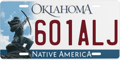 OK license plate 601ALJ