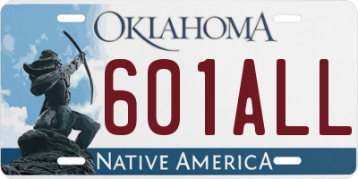 OK license plate 601ALL