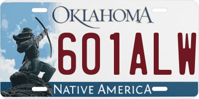 OK license plate 601ALW