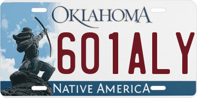 OK license plate 601ALY
