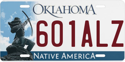 OK license plate 601ALZ