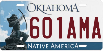 OK license plate 601AMA