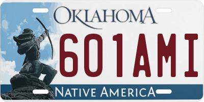 OK license plate 601AMI