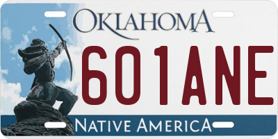 OK license plate 601ANE