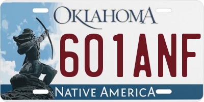 OK license plate 601ANF