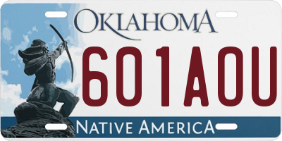 OK license plate 601AOU