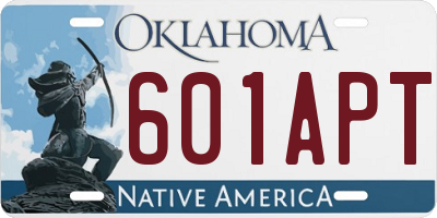 OK license plate 601APT