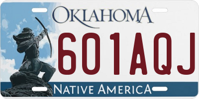 OK license plate 601AQJ