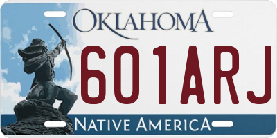 OK license plate 601ARJ