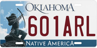 OK license plate 601ARL