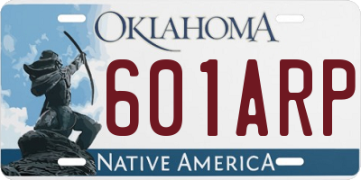 OK license plate 601ARP