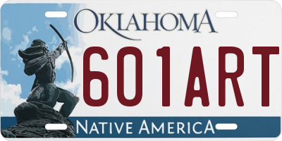 OK license plate 601ART