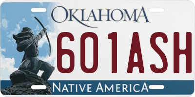 OK license plate 601ASH