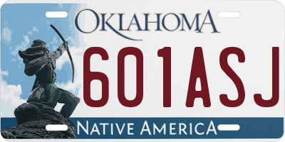 OK license plate 601ASJ