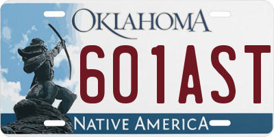 OK license plate 601AST