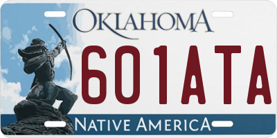 OK license plate 601ATA