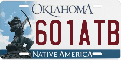 OK license plate 601ATB