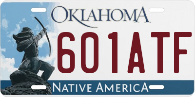 OK license plate 601ATF