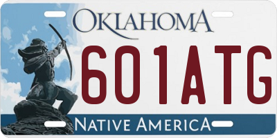 OK license plate 601ATG