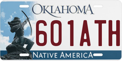 OK license plate 601ATH
