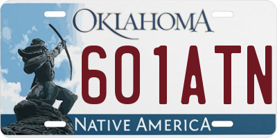 OK license plate 601ATN