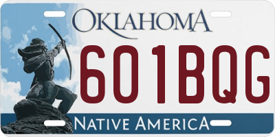 OK license plate 601BQG