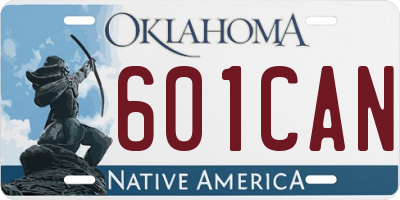 OK license plate 601CAN