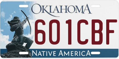 OK license plate 601CBF