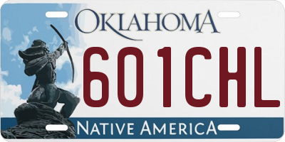 OK license plate 601CHL