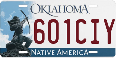 OK license plate 601CIY