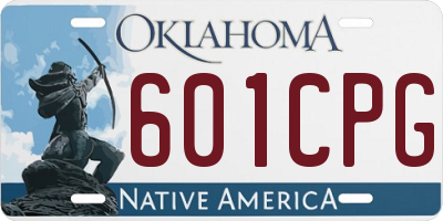 OK license plate 601CPG