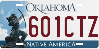 OK license plate 601CTZ