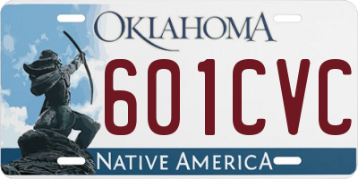 OK license plate 601CVC