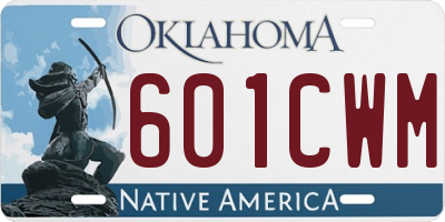 OK license plate 601CWM