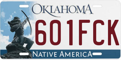 OK license plate 601FCK