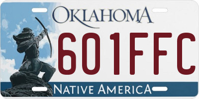 OK license plate 601FFC