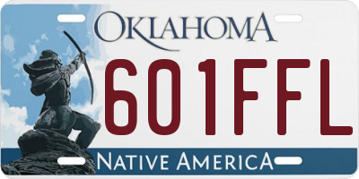 OK license plate 601FFL