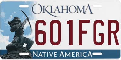 OK license plate 601FGR