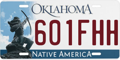 OK license plate 601FHH