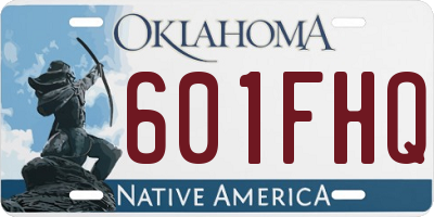 OK license plate 601FHQ