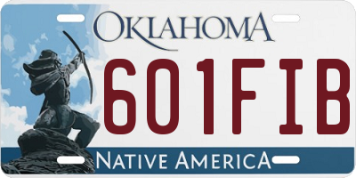 OK license plate 601FIB