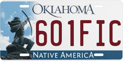 OK license plate 601FIC