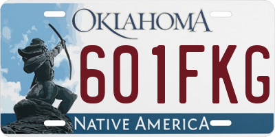 OK license plate 601FKG