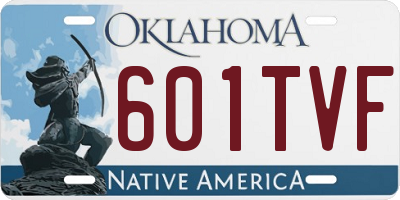 OK license plate 601TVF