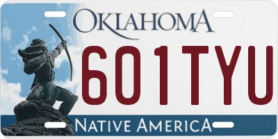 OK license plate 601TYU