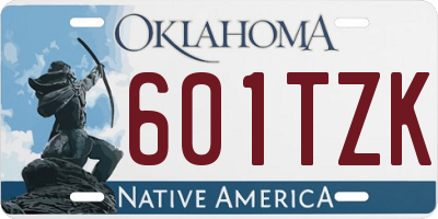 OK license plate 601TZK