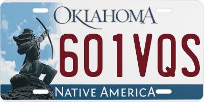 OK license plate 601VQS